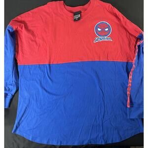 Universal Studios Marvel Glitter Amazing SpiderMan Long Sleeve Shirt Size Small